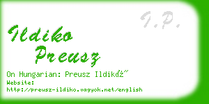 ildiko preusz business card